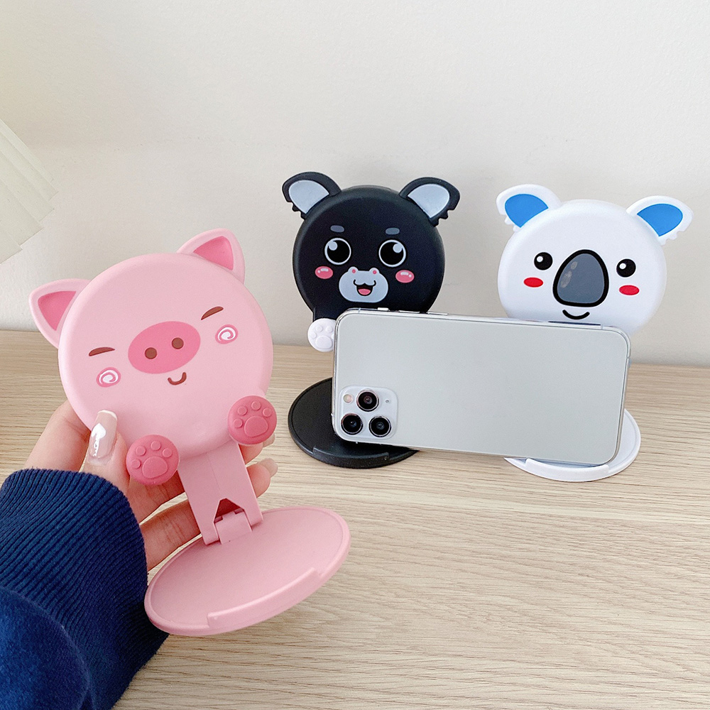 Tablet Accessories Online - Sevimli Hayvan Masaüstü Telefon Standı Katlanabilir