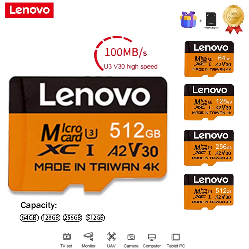 Microsd Card Tablet - Lenovo Secure 512GB SD Kartlar Mikro