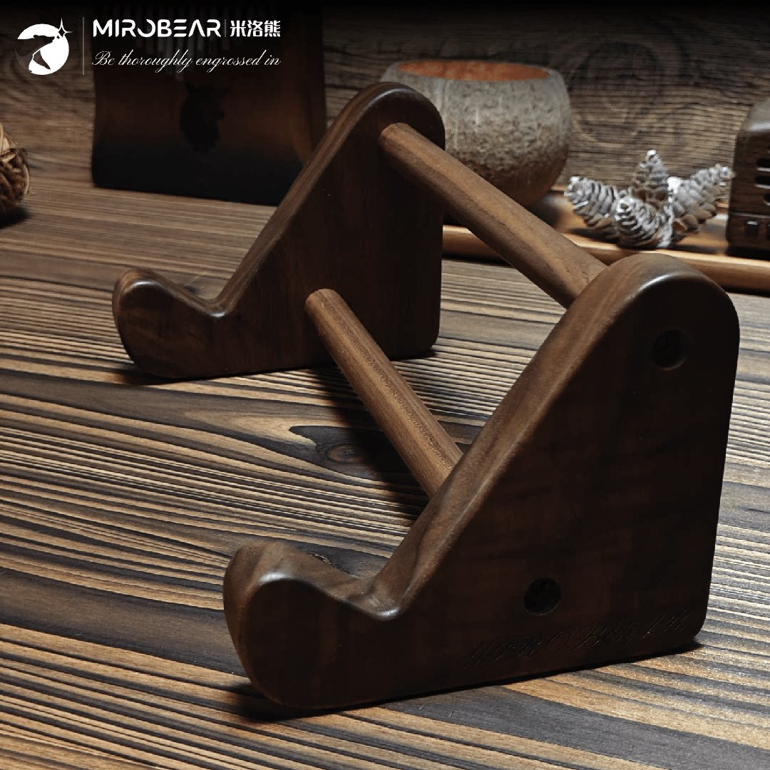 Tablet Accessories Gifts - Masif ahşap siyah ceviz ahşap klavye