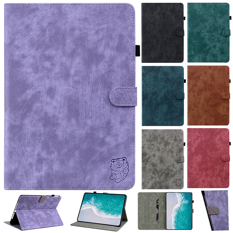Tablet Accessories Amazon - Sevimli Kaplan Deri Kılıf Amazon Fire