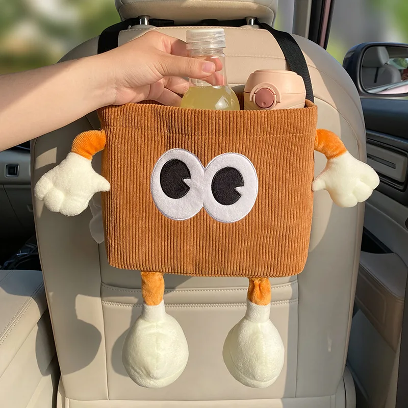 Tablet Car Accessories - Araba çöp tenekesi kutusu karikatür göz